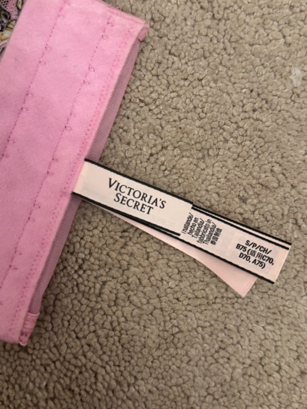 Victoria's Secret Pink Floral Lace-Trim Cami - Picture 3 of 3